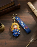 3D PVC Figure Keychain - Harry Potter - Hermione Granger Holding Wand Variant 2