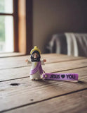3D PVC Figure Keychain - Jesus I Love You - Jesus Open Arms