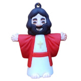 3D PVC Figure Keychain - Jesus I Love You - Jesus Red Robe Open Arms