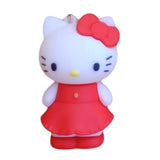 3D PVC Figure Keychain - Hello Kitty - In Red Dress