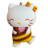 3D PVC Figure Keychain - Hello Kitty - Kitty Bee Holding Honey