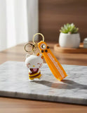 3D PVC Figure Keychain - Hello Kitty - Kitty Bee Holding Honey