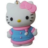 3D PVC Figure Keychain - Hello Kitty - Kitty Blue Coat Scarf