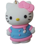 3D PVC Figure Keychain - Hello Kitty - Kitty Blue Coat Scarf