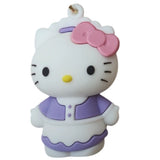 3D PVC Figure Keychain - Hello Kitty - Purple Dress