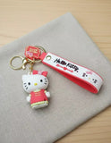 3D PVC Figure Keychain - Hello Kitty - Kitty Red Cheongsam Outfit