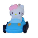 3D PVC Figure Keychain - Hello Kitty - Blue Car