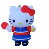 3D PVC Figure Keychain - Hello Kitty - Kitty Ping Pong Player