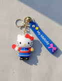 3D PVC Figure Keychain - Hello Kitty - Kitty Ping Pong Player