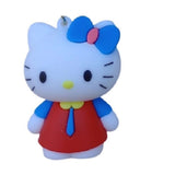 3D PVC Figure Keychain - Hello Kitty - Red Dress Blue Tie