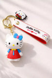 3D PVC Figure Keychain - Hello Kitty - Red Dress Blue Tie