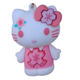 3D PVC Figure Keychain - Hello Kitty - Sakura Pink Dress