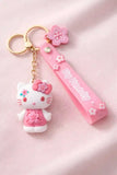 3D PVC Figure Keychain - Hello Kitty - Sakura Pink Dress