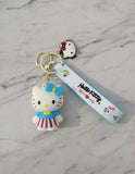 3D PVC Figure Keychain - Hello Kitty - Kitty Patriotic Dress