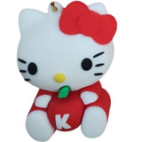 3D PVC Figure Keychain - Hello Kitty - Kitty Sitting K Apple