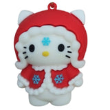 3D PVC Figure Keychain - Hello Kitty - Winter Snowflake