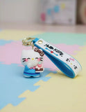3D PVC Figure Keychain - Hello Kitty - Kitty Holding Strawberry Cake