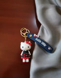 3D PVC Figure Keychain - Hello Kitty - Kitty Black Dress Red Bows