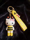 3D PVC Figure Keychain - Kitty -115 - Hello Kitty Bee Outfit
