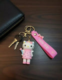 3D PVC Figure Keychain - Hello Kitty - Kitty Fairy Holding Wand