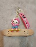 3D PVC Figure Keychain - Hello Kitty - Kitty Skater Headphones