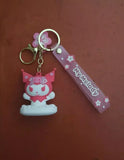 3D PVC Figure Keychain - Kuromi - Pink Sakura Cloud