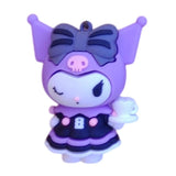 3D PVC Figure Keychain - Kuromi - In Dress Holding Teacup