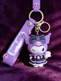 3D PVC Figure Keychain - Kuromi - In Dress Holding Teacup