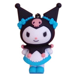 3D PVC Figure Keychain - Kuromi - Blue Ruffle Dress