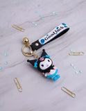 3D PVC Figure Keychain - Kuromi - Blue Ruffle Dress