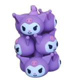 3D PVC Figure Keychain - Kuromi - Purple Stack