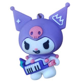 3D PVC Figure Keychain - Kuromi - Playing Keytar