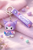 3D PVC Figure Keychain - Kuromi - Playing Keytar