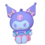 3D PVC Figure Keychain - Kuromi - Pastel Sitting Variant