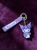 3D PVC Figure Keychain - Kuromi - Playing Guitar