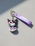 3D PVC Figure Keychain - Kuromi - Pink Bow Dress