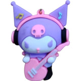 3D PVC Figure Keychain - Kuromi - Rocker Guitar