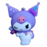 3D PVC Figure Keychain - Kuromi - Ghost Wand