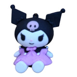 3D PVC Figure Keychain - Kuromi - Sitting Pink Dress