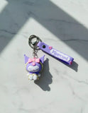 3D PVC Figure Keychain - Kuromi - Sleeping Yellow Dress
