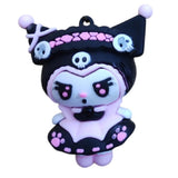 3D PVC Figure Keychain - Kuromi - Pink Dress Pawprint