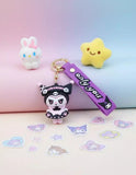 3D PVC Figure Keychain - Kuromi - Pink Dress Pawprint