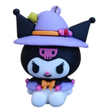 3D PVC Figure Keychain - Kuromi - Witch Hat Sitting
