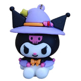 3D PVC Figure Keychain - Kuromi - Witch Hat Sitting