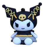 3D PVC Figure Keychain - Kuromi - Sitting Punk Laced