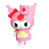 3D PVC Figure Keychain - Kuromi - Pink Crown Outfit
