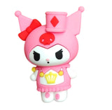 3D PVC Figure Keychain - Kuromi - Pink Crown Outfit