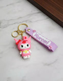 3D PVC Figure Keychain - Kuromi - Pink Crown Outfit