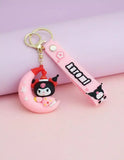 3D PVC Figure Keychain - Kuromi - Santa Moon Pajamas