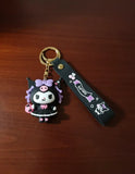 3D PVC Figure Keychain - Kuromi - Black Dress Holding Purse